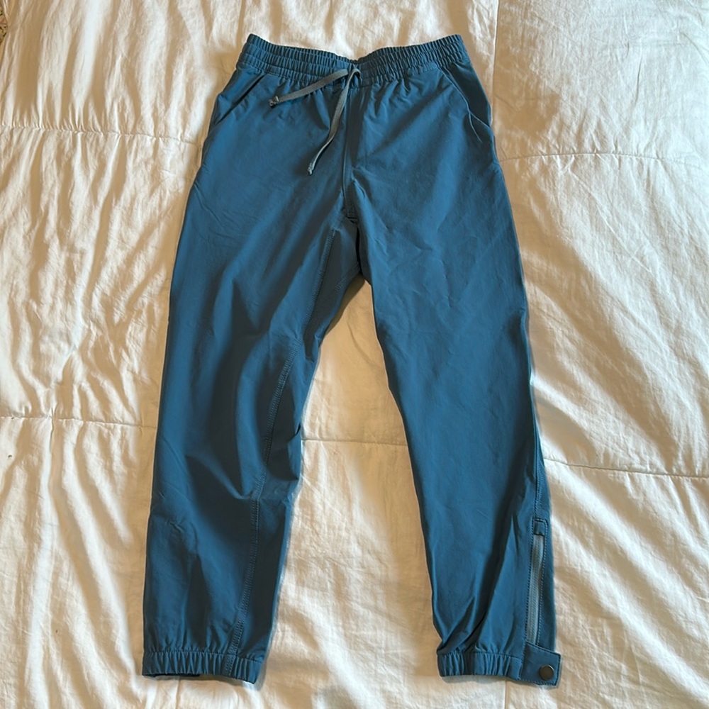 kids blue patagonia active pants - kids quandary pants